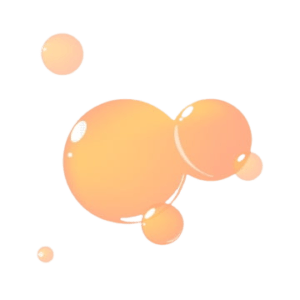 orange buble decor